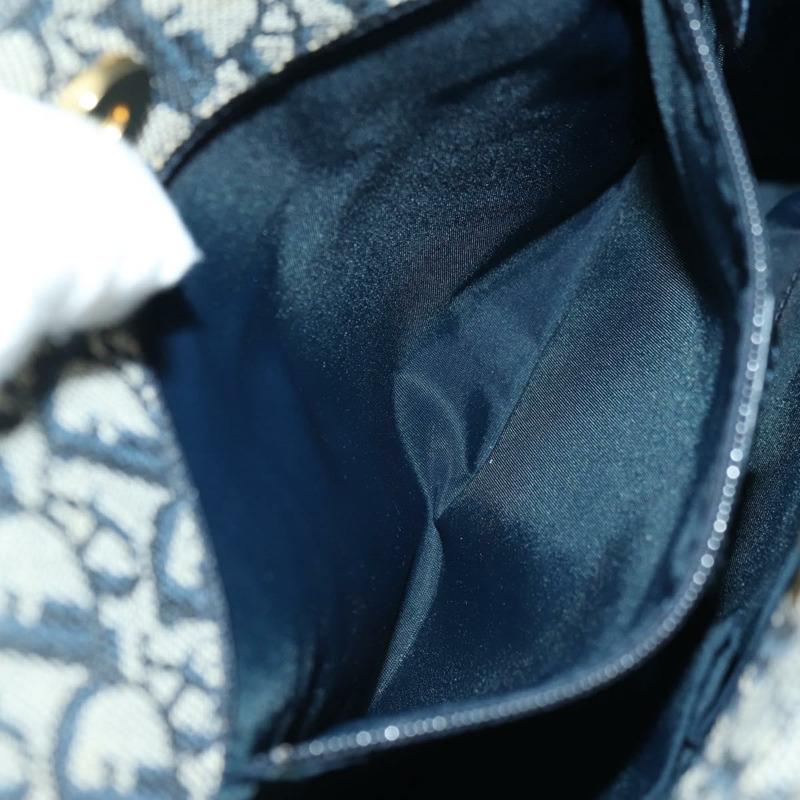 【日本直送】Christian Dior Trotter帆布手提包 海軍藍 金色 正品 ki6642V-21