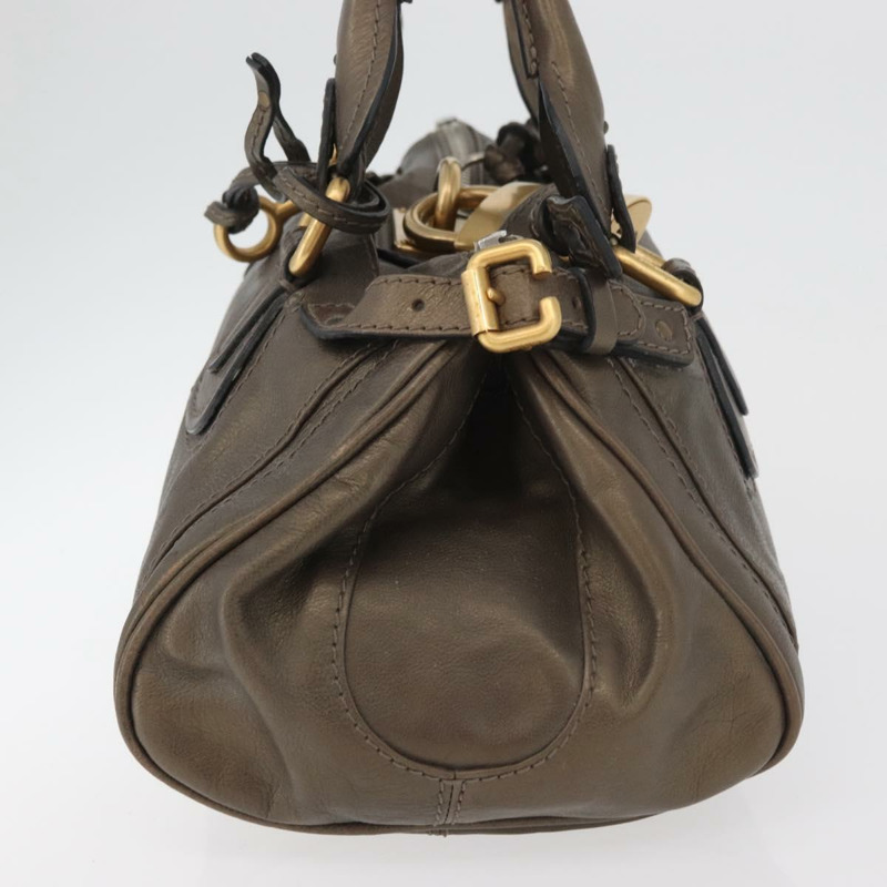 【日本直送】Chloe Paddington 手提包 皮革 金銀 正品 BA12531A-3