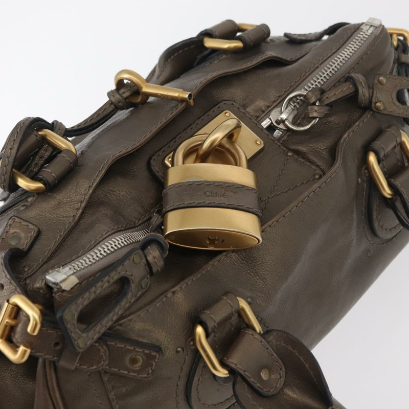 【日本直送】Chloe Paddington 手提包 皮革 金銀 正品 BA12531A-5