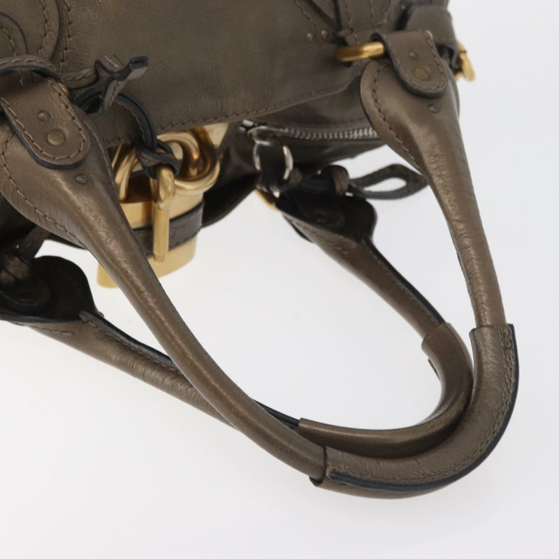 【日本直送】Chloe Paddington 手提包 皮革 金銀 正品 BA12531A-6