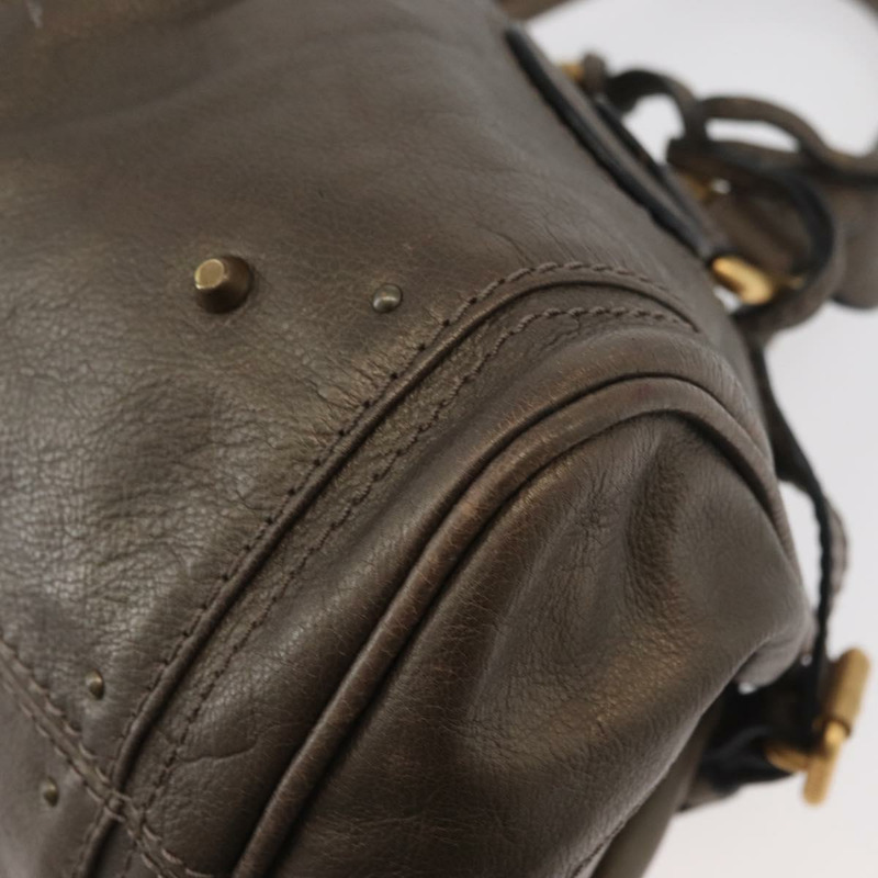 【日本直送】Chloe Paddington 手提包 皮革 金銀 正品 BA12531A-13