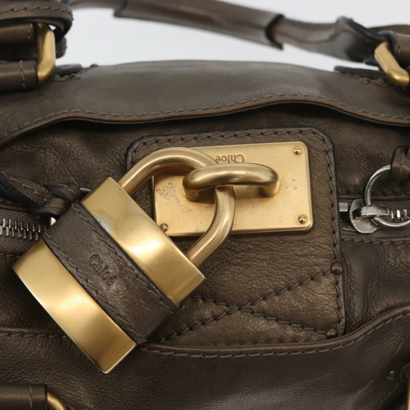【日本直送】Chloe Paddington 手提包 皮革 金銀 正品 BA12531A-16