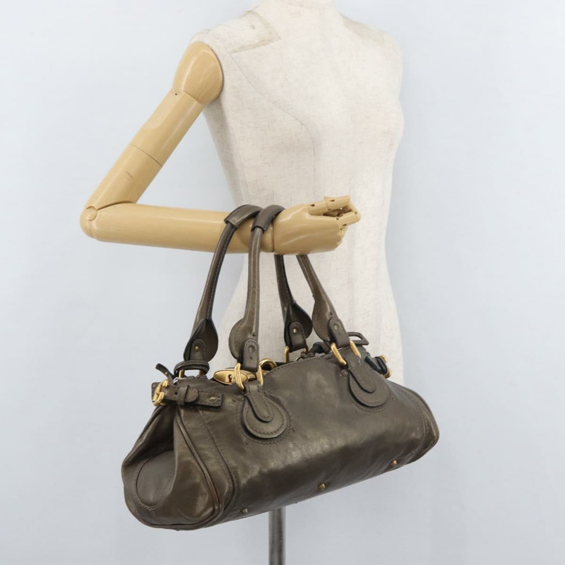 【日本直送】Chloe Paddington 手提包 皮革 金銀 正品 BA12531A-25