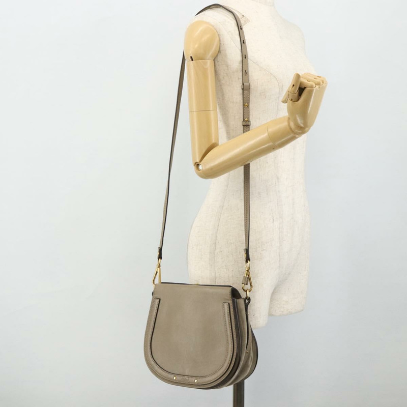 【日本直送】Chloe Nile 手提包 皮革 兩用 灰色 金色 正品 179156A-24