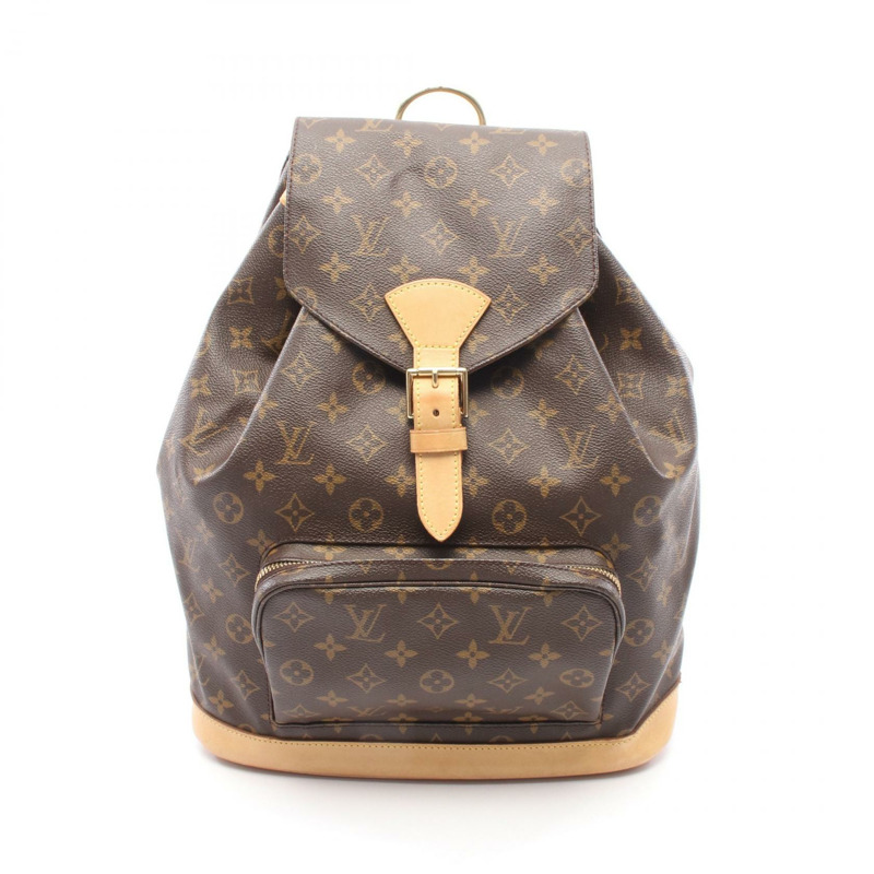 路易威登 Montsouris GM 雙肩包 M51135 Monogram 帆布 棕色 二手-0