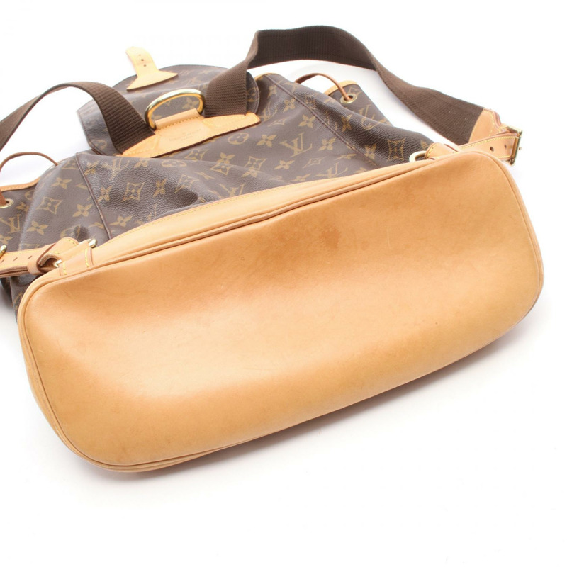 路易威登 Montsouris GM 雙肩包 M51135 Monogram 帆布 棕色 二手-8