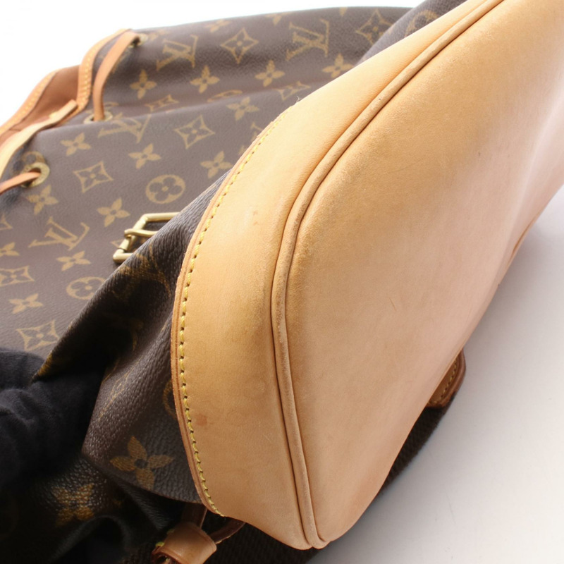 路易威登 Montsouris GM 雙肩包 M51135 Monogram 帆布 棕色 二手-9