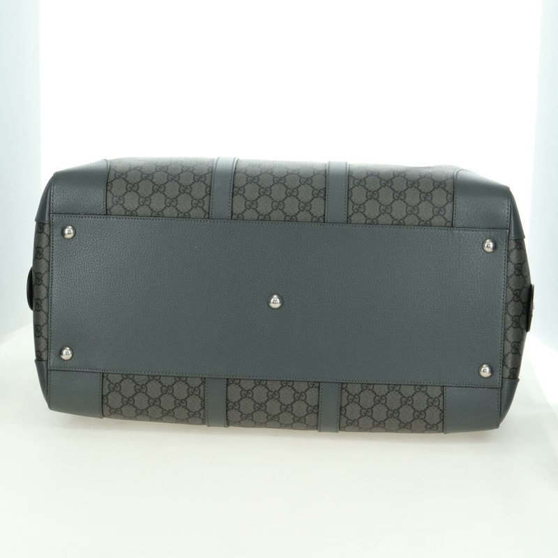 【日本直送】GUCCI GG Supreme Ophidia 波士頓包 PVC 灰銀色 724612 Auth mr2423M-4