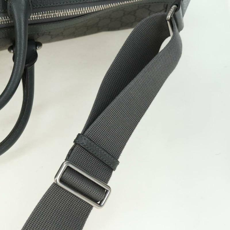 【日本直送】GUCCI GG Supreme Ophidia 波士頓包 PVC 灰銀色 724612 Auth mr2423M-8