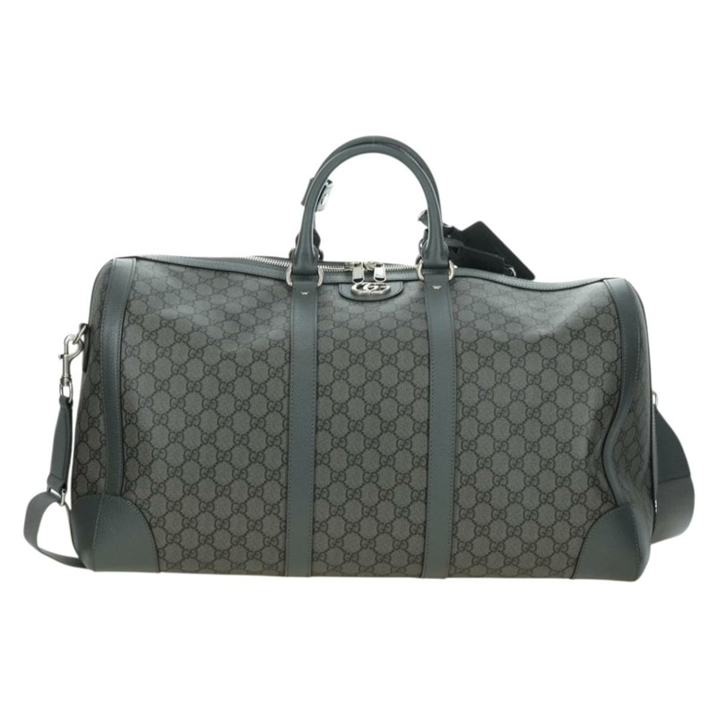 【日本直送】GUCCI GG Supreme Ophidia 波士頓包 PVC 灰銀色 724612 Auth mr2423M-12