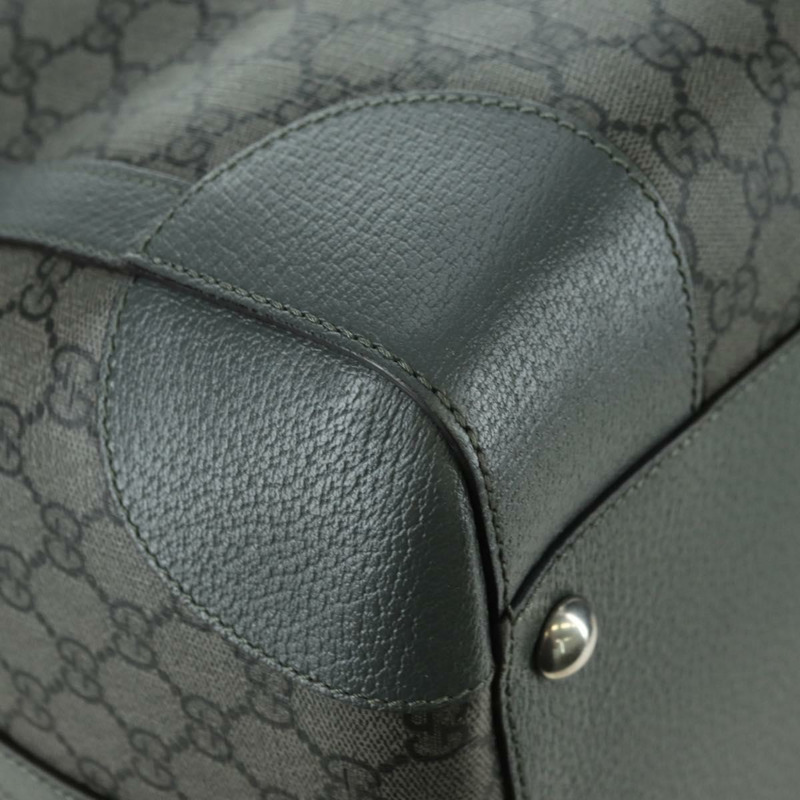 【日本直送】GUCCI GG Supreme Ophidia 波士頓包 PVC 灰銀色 724612 Auth mr2423M-17