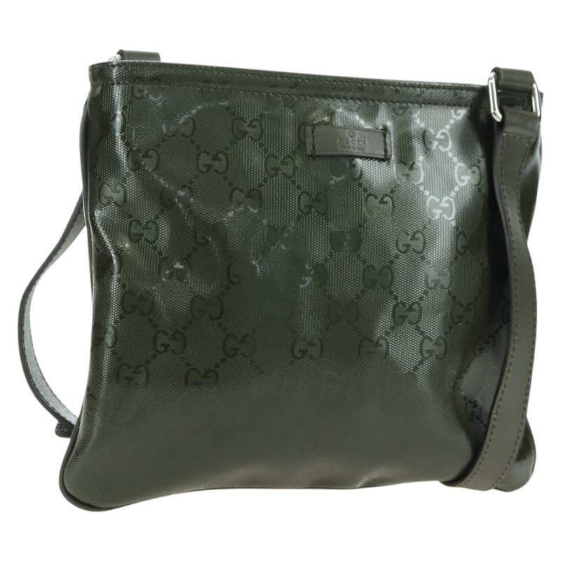 【日本直送】GUCCI GG Implementation 單肩包 PVC 銀色卡其色 201538 Auth am11587V-0