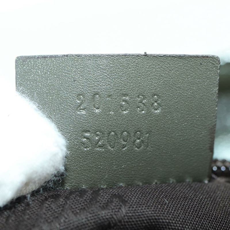 【日本直送】GUCCI GG Implementation 單肩包 PVC 銀色卡其色 201538 Auth am11587V-10