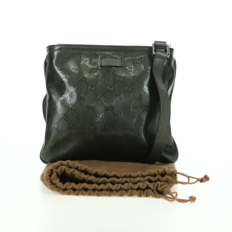【日本直送】GUCCI GG Implementation 單肩包 PVC 銀色卡其色 201538 Auth am11587V-11