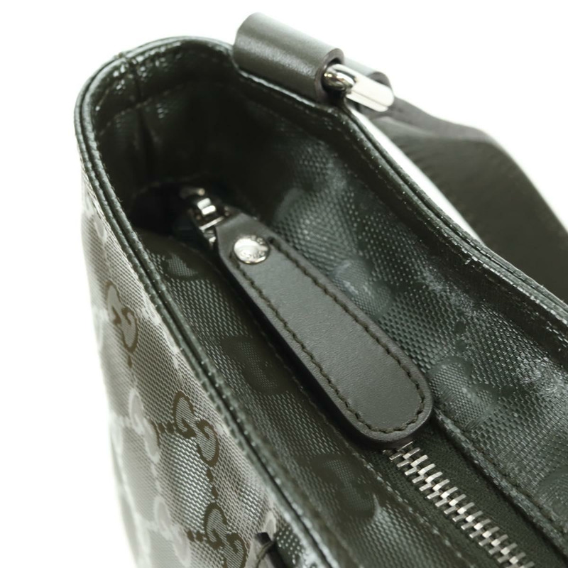 【日本直送】GUCCI GG Implementation 單肩包 PVC 銀色卡其色 201538 Auth am11587V-18