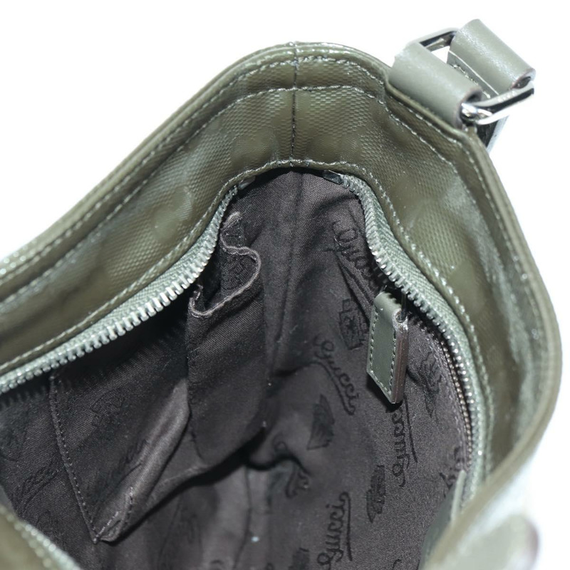 【日本直送】GUCCI GG Implementation 單肩包 PVC 銀色卡其色 201538 Auth am11587V-20