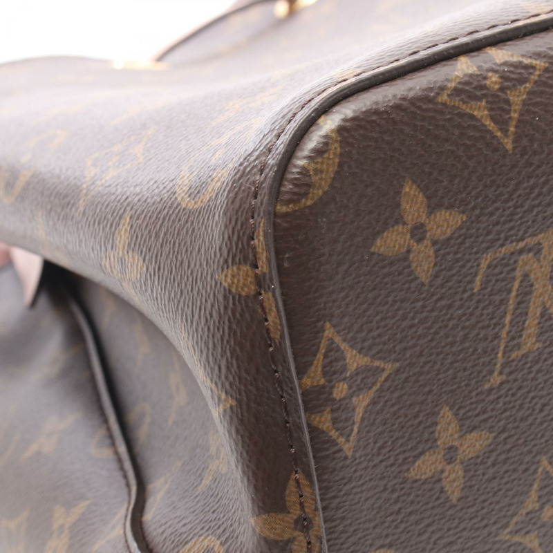 路易威登 NeoNoe 單肩包 M44022 Monogram 帆布皮革 棕色粉紅色 LV-5