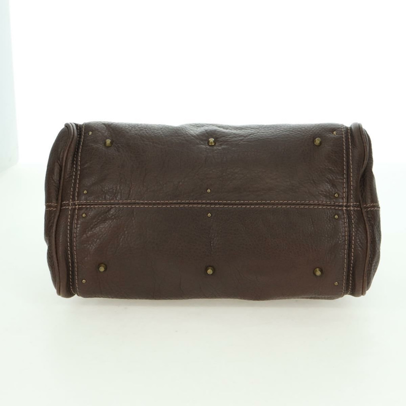 【日本直送】Chloe Paddington 手提包 皮革 棕色 金 銀色 Auth mr2427V-4