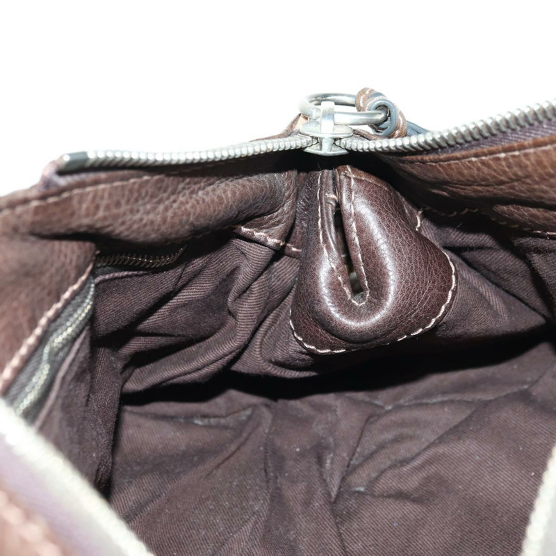 【日本直送】Chloe Paddington 手提包 皮革 棕色 金 銀色 Auth mr2427V-20