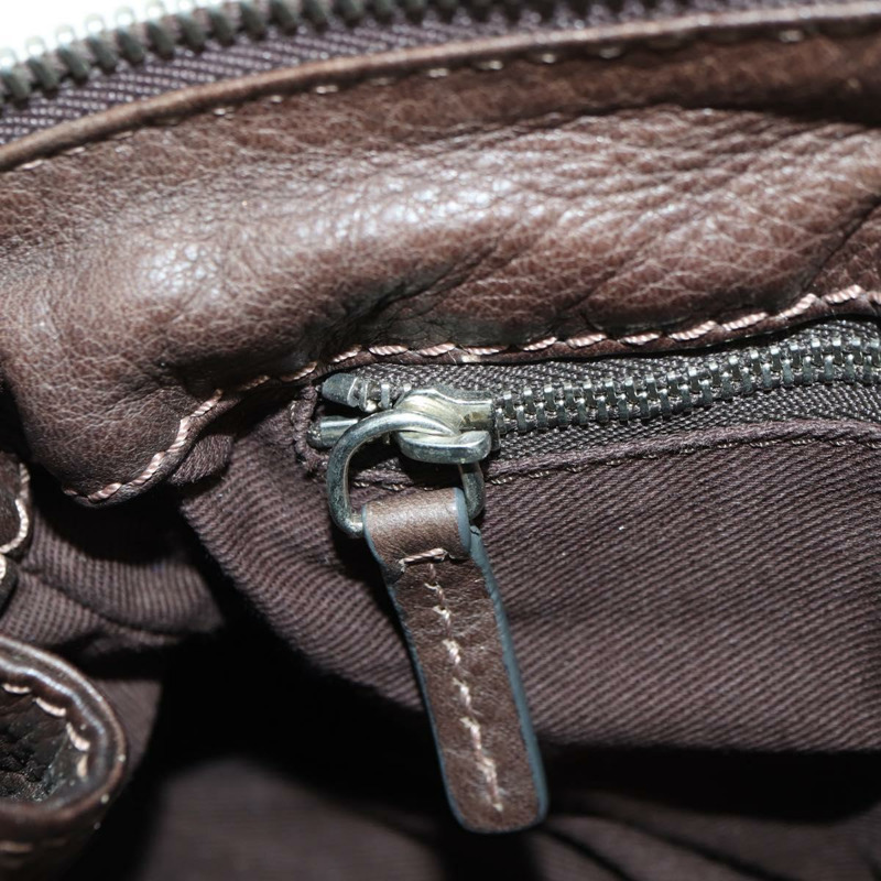 【日本直送】Chloe Paddington 手提包 皮革 棕色 金 銀色 Auth mr2427V-22