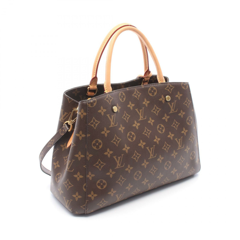 路易威登 Montaigne MM 單肩手提包 M41056 Monogram 帆布皮革二手-1