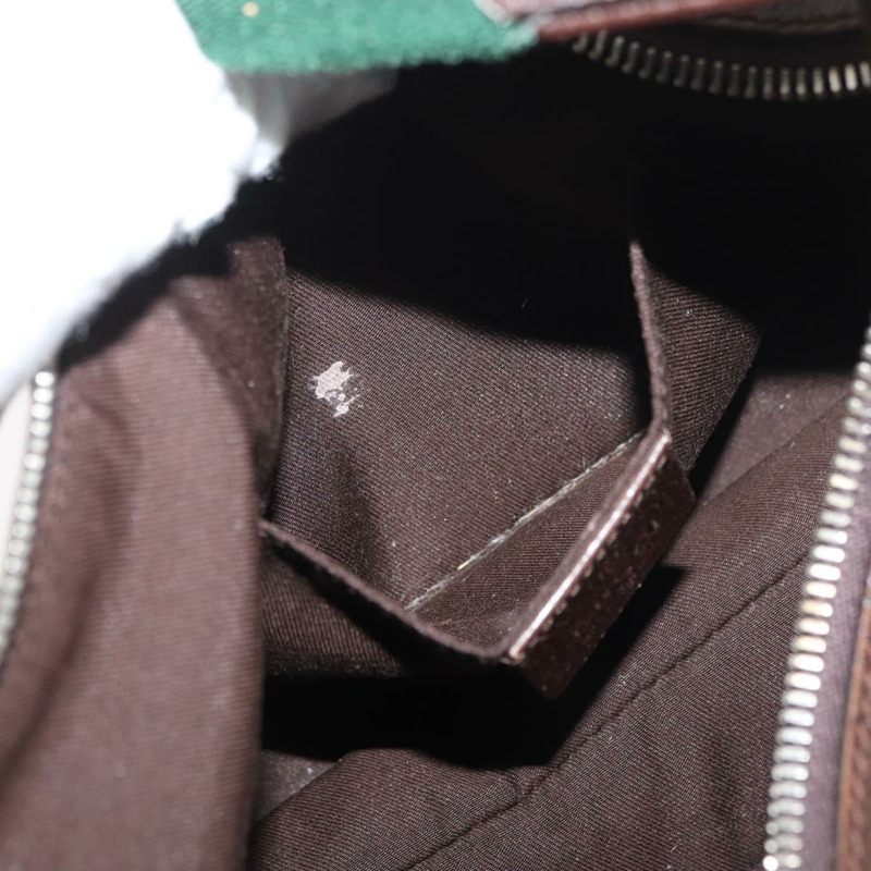 【日本直送】GUCCI GG帆布織帶雪莉線單肩包 米色 銀色 145812 正品 178330A-10