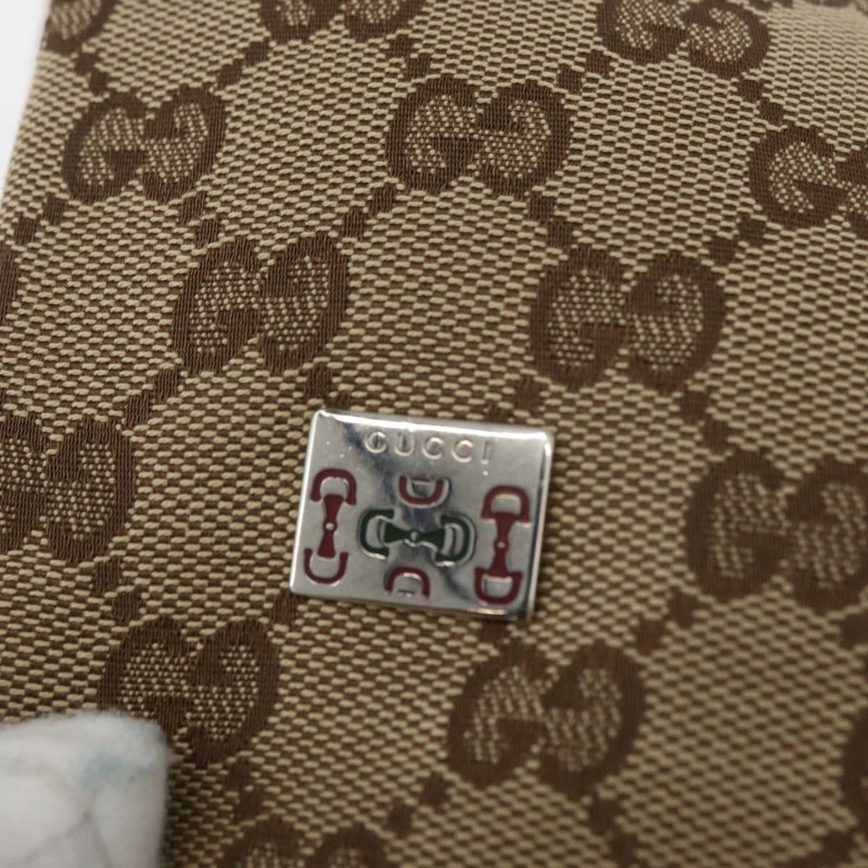 【日本直送】GUCCI GG帆布織帶雪莉線單肩包 米色 銀色 145812 正品 178330A-17