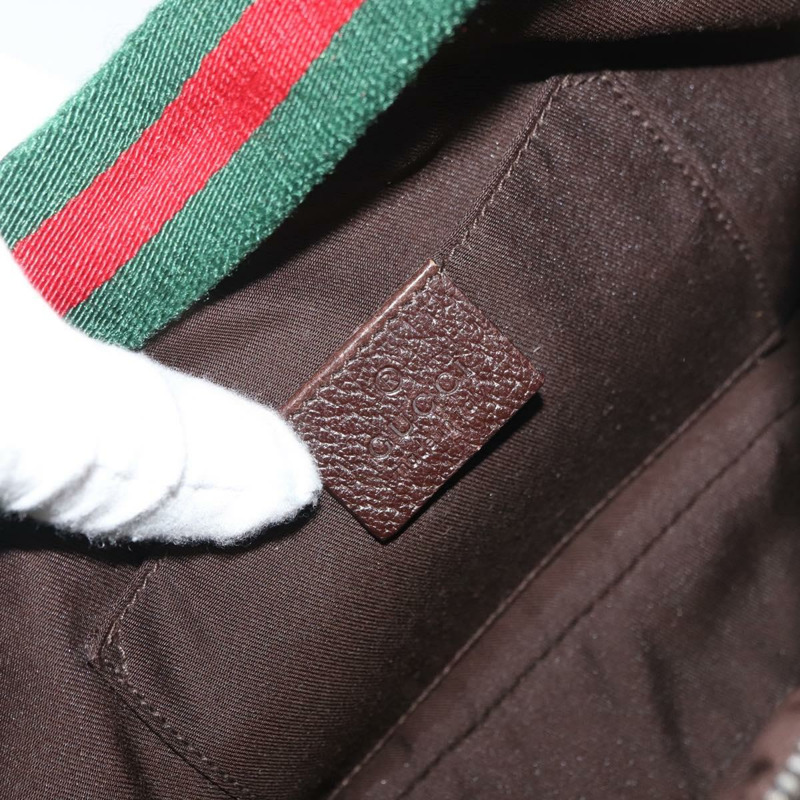【日本直送】GUCCI GG帆布織帶雪莉線單肩包 米色 銀色 145812 正品 178330A-18