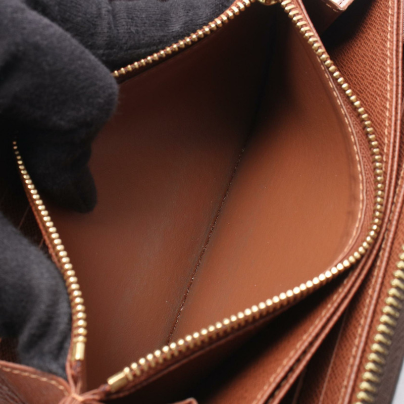 路易威登 Zippy 長版皮夾 M42616 Monogram 帆布棕色二手男女通用款 LV-3