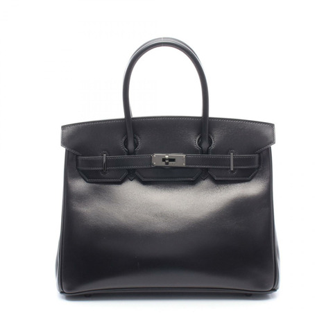 愛馬仕 Birkin 30 手提包 Box 小牛皮 So Black HW 二手女士 N