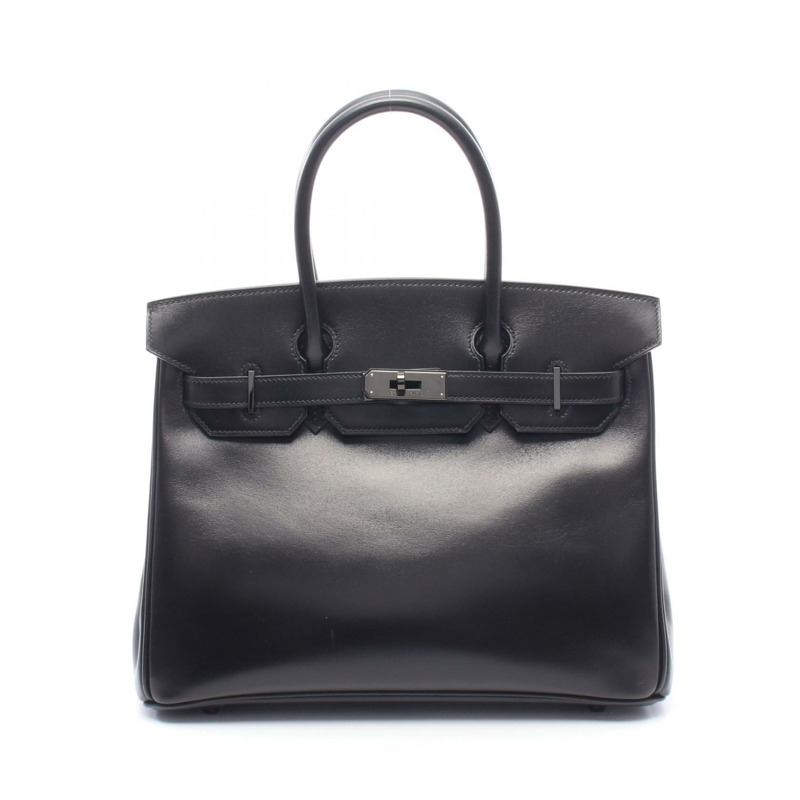 愛馬仕 Birkin 30 手提包 Box 小牛皮 So Black HW 二手女士 N-0