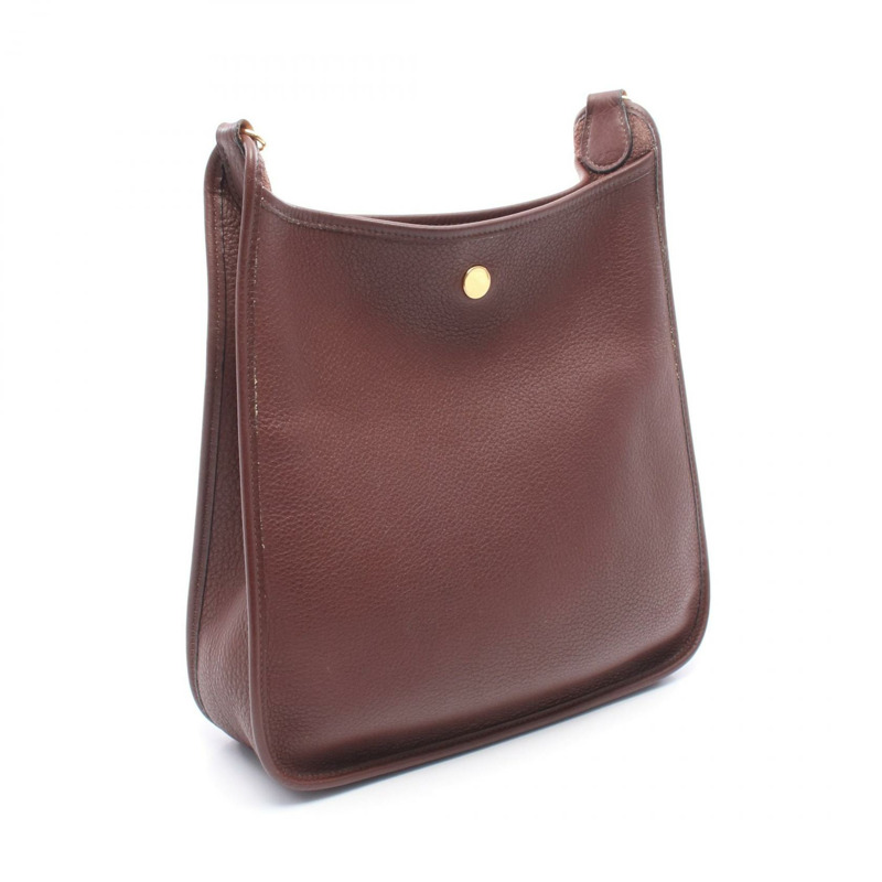 HERMES Vespa PM 單肩包 030237CC Togo 皮革 棕色 Noisette GHW 二手 A-1