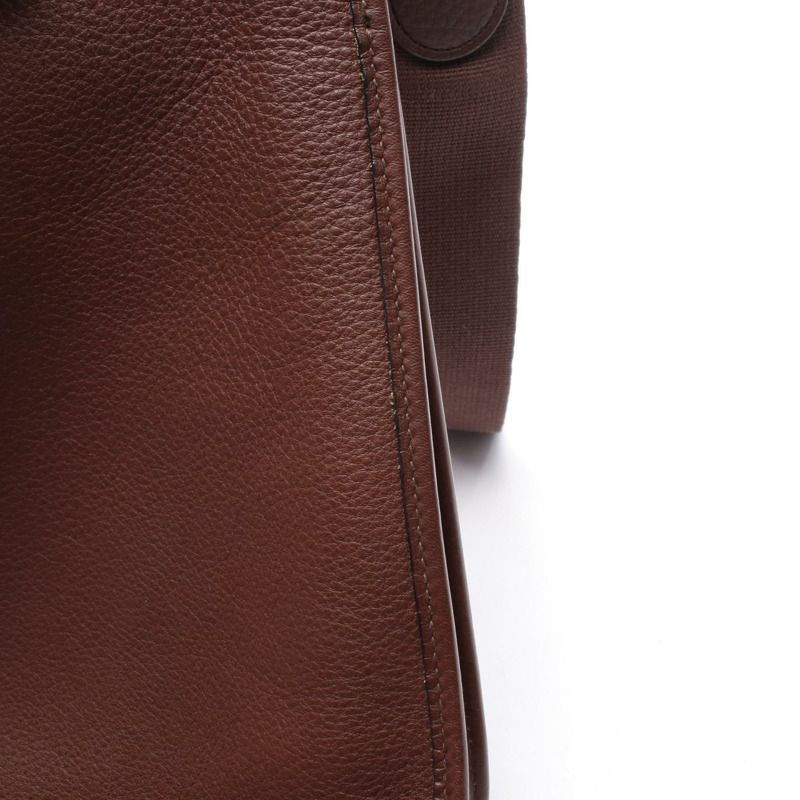 HERMES Vespa PM 單肩包 030237CC Togo 皮革 棕色 Noisette GHW 二手 A-6