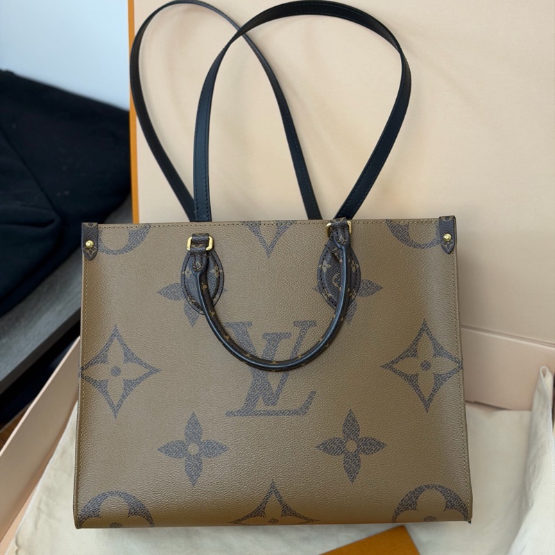🌷新款芯片款！Louis Vuitton 路易威登 Onthego MM老花拚色 中號-0