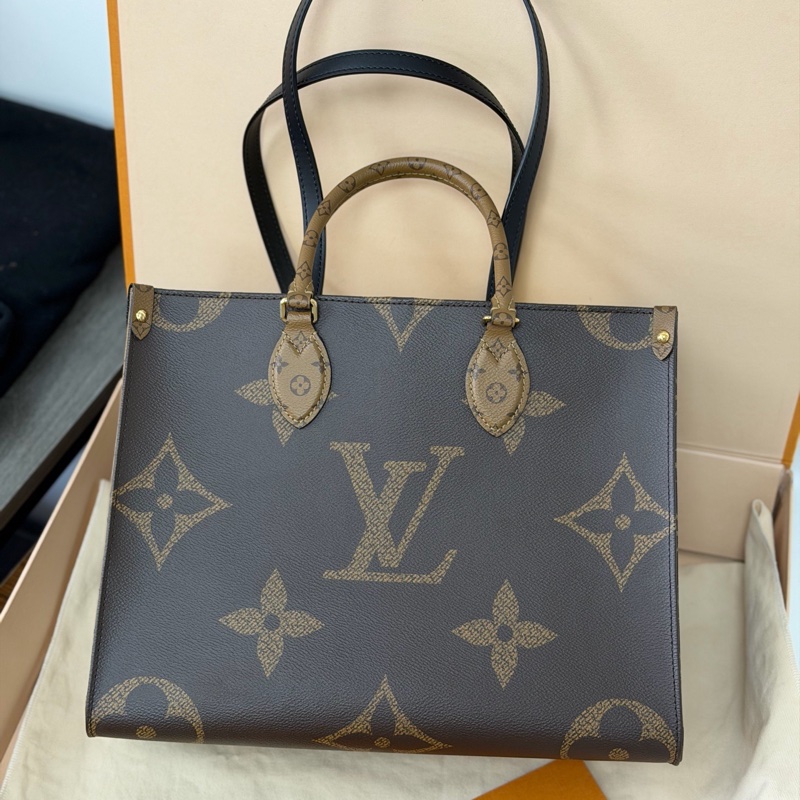 🌷新款芯片款！Louis Vuitton 路易威登 Onthego MM老花拚色 中號-3
