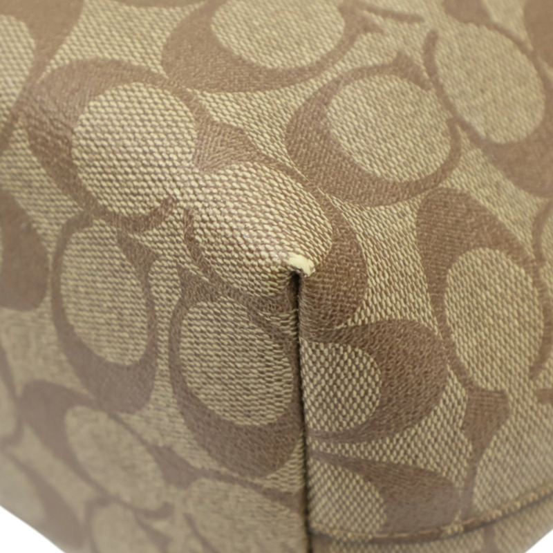 棕色 帆布 Zip Top Tote  手提包【COACH 寇馳】 4455-10