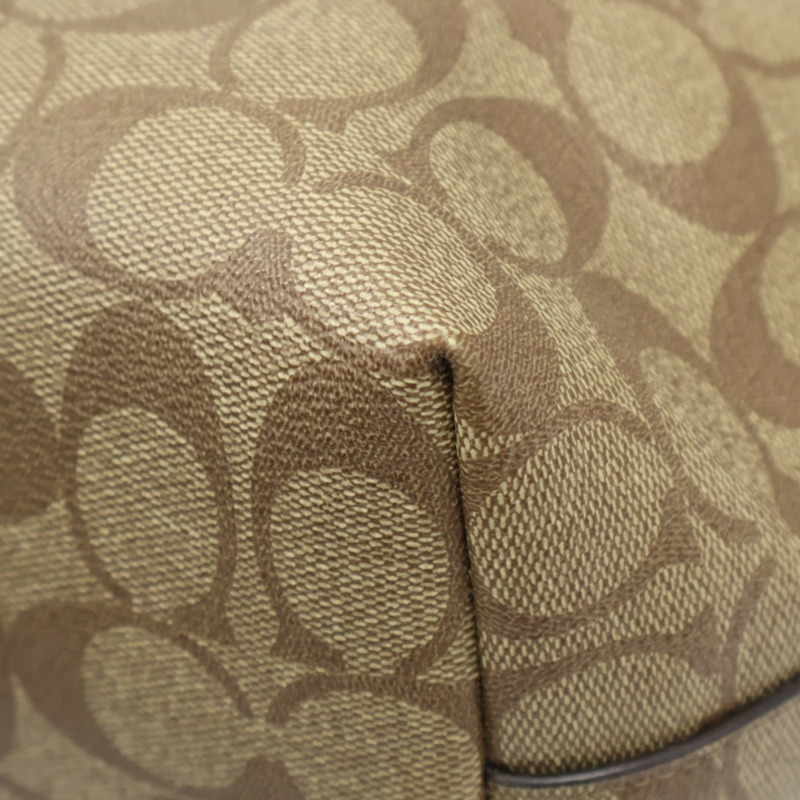棕色 帆布 Zip Top Tote  手提包【COACH 寇馳】 4455-11