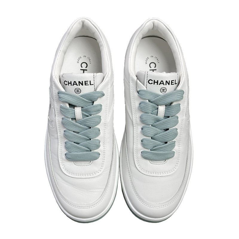 CHANEL 皮革低幫運動鞋 (意碼)-3
