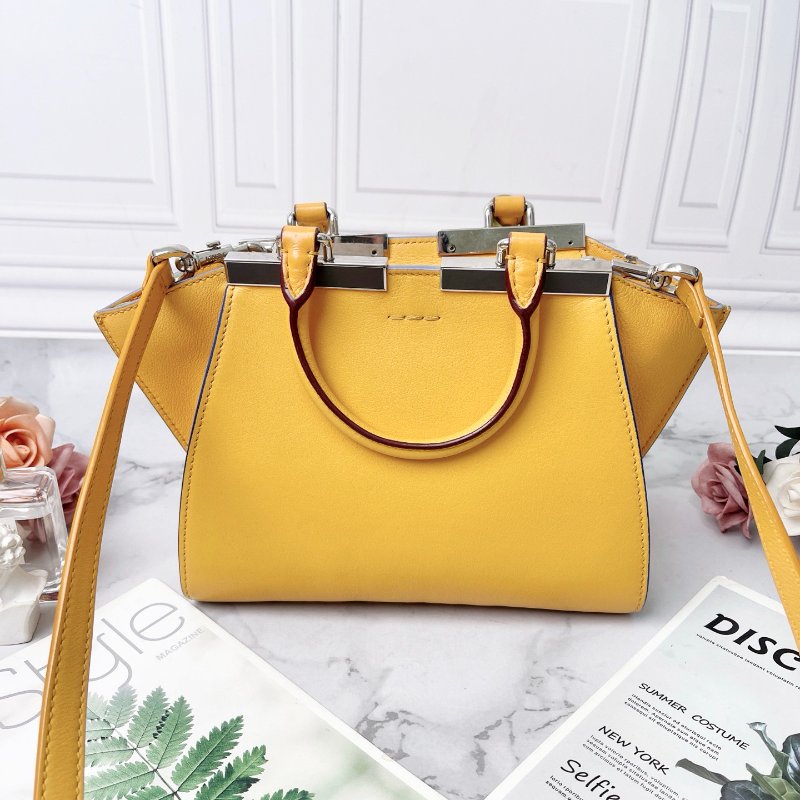 Fendi 3jours mini黃色鞦韆包 手提肩背包21.5×17×10 98新配件塵袋-1