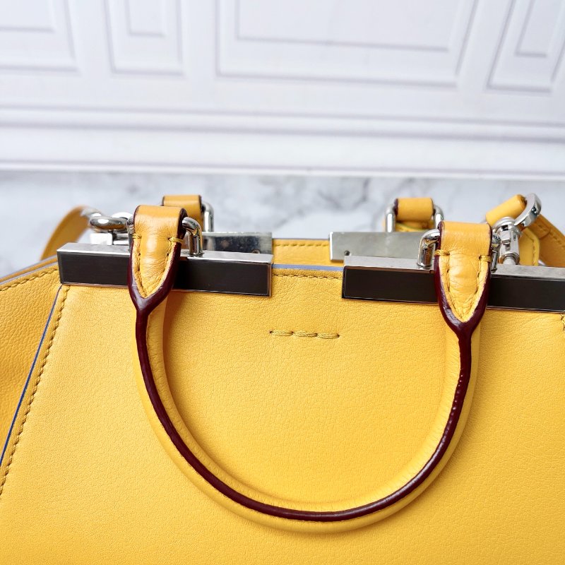 Fendi 3jours mini黃色鞦韆包 手提肩背包21.5×17×10 98新配件塵袋-3