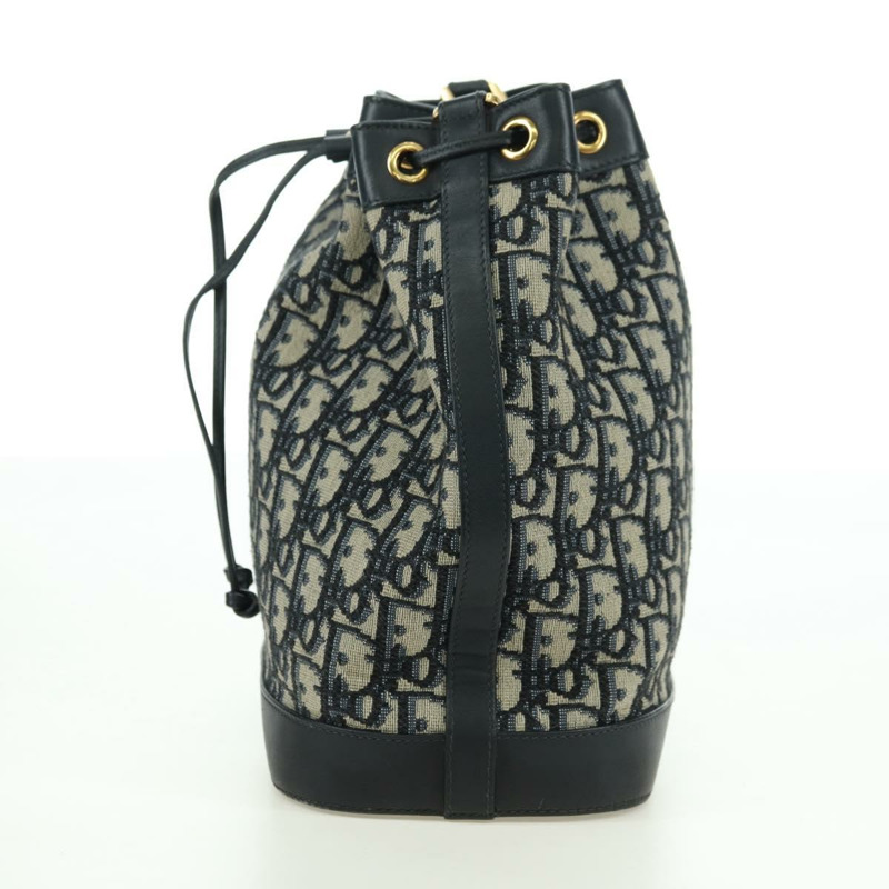 【日本直送】Christian Dior Trotter帆布鏈條單肩包 海軍藍 金色 正品 179181V-2