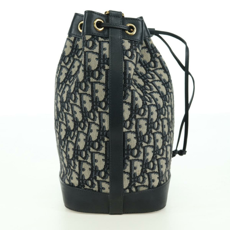 【日本直送】Christian Dior Trotter帆布鏈條單肩包 海軍藍 金色 正品 179181V-3