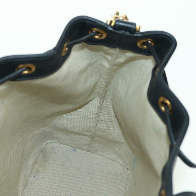 【日本直送】Christian Dior Trotter帆布鏈條單肩包 海軍藍 金色 正品 179181V-22