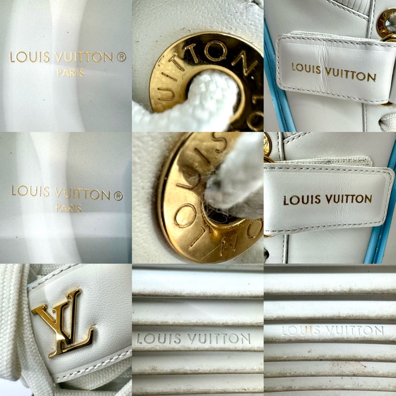 Louis Vuitton TIME OUT Monogram 老花厚底休閒鞋／運動鞋 女鞋 EU38 水藍色-4