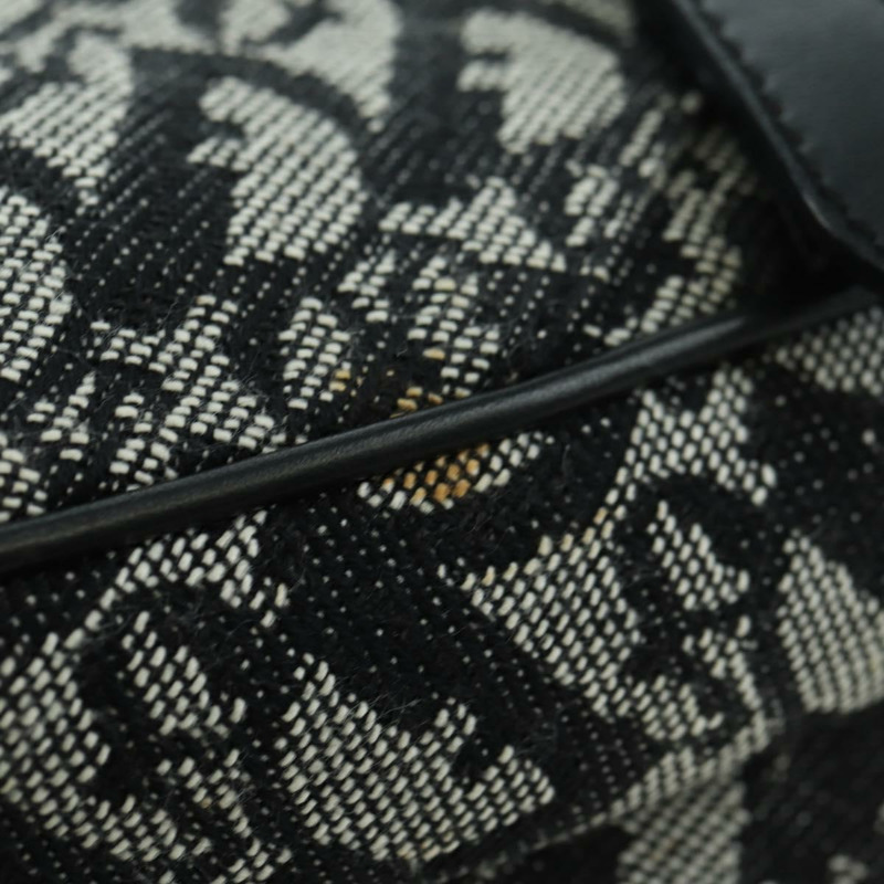 【日本直送】Christian Dior Trotter帆布馬鞍包手提包 黑色銀色 正品 ki6640M-8