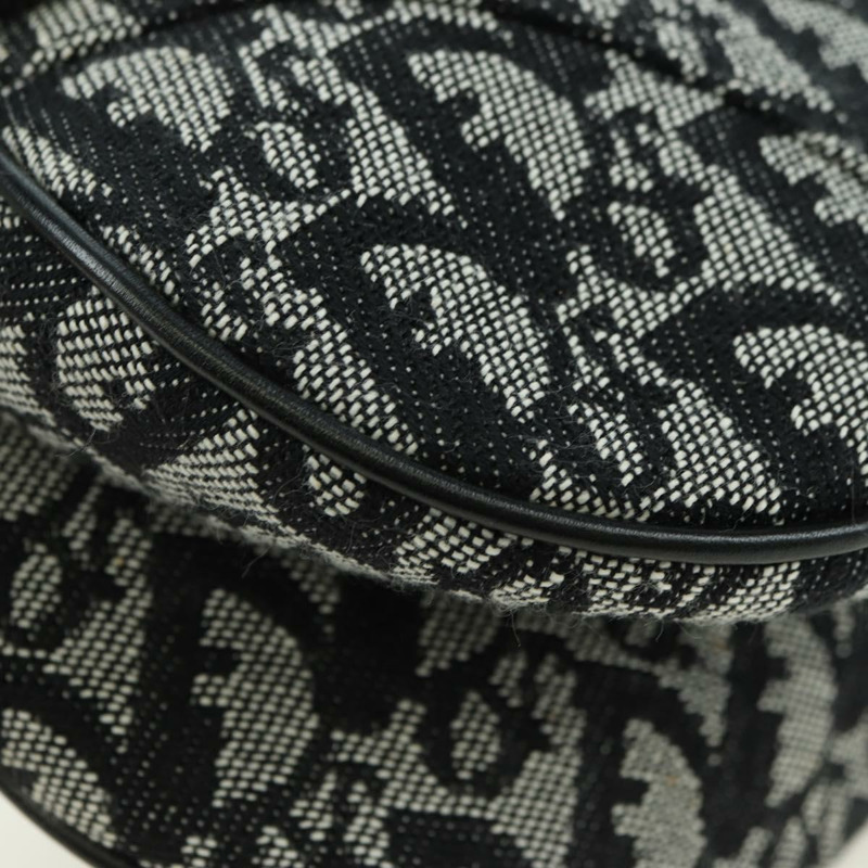 【日本直送】Christian Dior Trotter帆布馬鞍包手提包 黑色銀色 正品 ki6640M-14