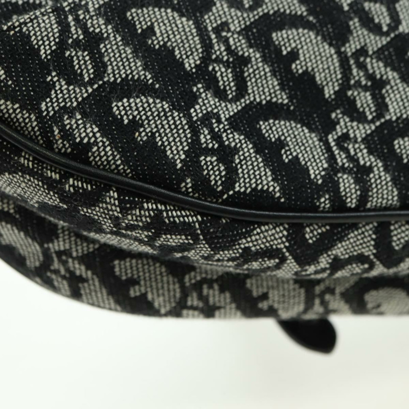 【日本直送】Christian Dior Trotter帆布馬鞍包手提包 黑色銀色 正品 ki6640M-16