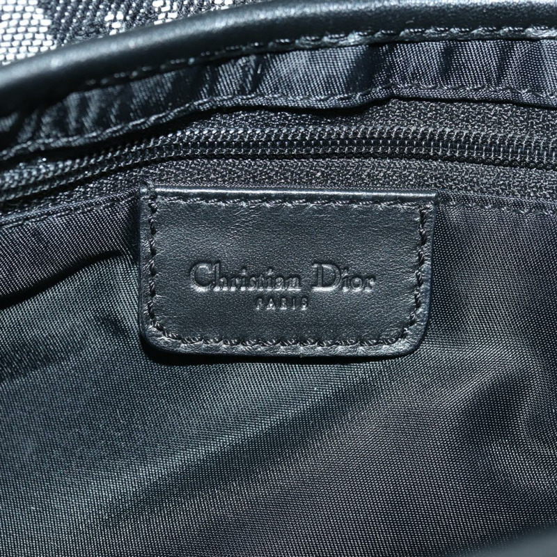 【日本直送】Christian Dior Trotter帆布馬鞍包手提包 黑色銀色 正品 ki6640M-20