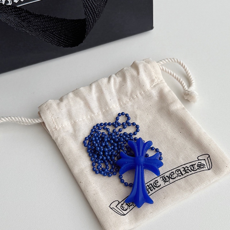 Chrome Hearts 克羅心 電光藍樹脂項鍊-3