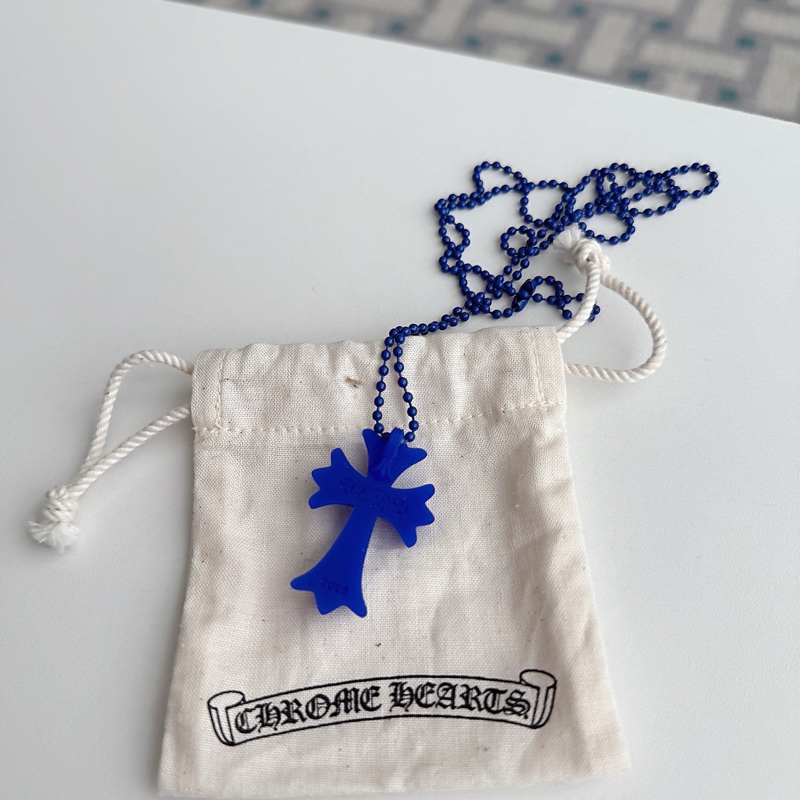 Chrome Hearts 克羅心 電光藍樹脂項鍊-4